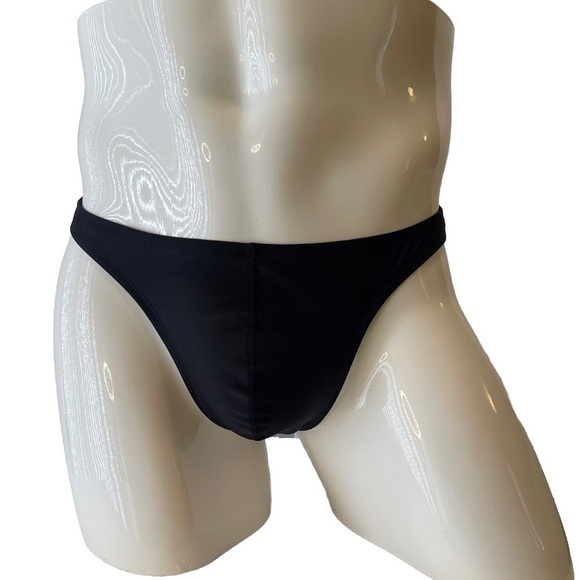 Mens Swim Thong G-String Black Medium New With Tags - Picture 4 of 4